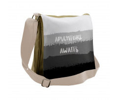 Brush Stroke Words Messenger Bag