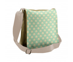 Geometric Circle Motif Wing Messenger Bag