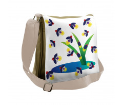 Bugs Flying Around Water Messenger Bag