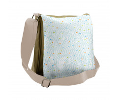 Ocean Waves Curves Design Messenger Bag