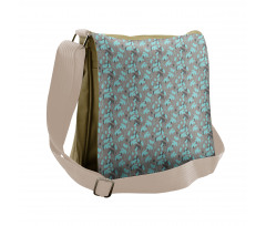 Silhouette Foliage Leaves Messenger Bag