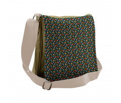 Colorful Blooming Petals Messenger Bag