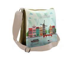 Colorful Houses Waterside Messenger Bag