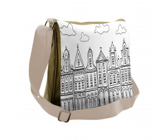 Village Houses Theme Messenger Bag