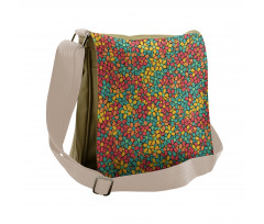 Retro Colored Doodle Messenger Bag