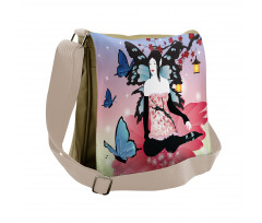 Fairy Girl with Wings Messenger Bag