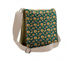 Flower Growth Leaves Messenger Bag