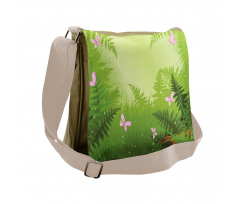 Cartoon Woodland Pattern Messenger Bag