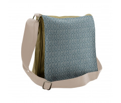 Retro Style Geometry Scales Messenger Bag