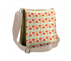 Onion and Tomato Pattern Messenger Bag