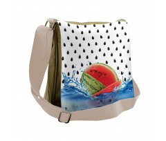 Fruit Seeds on Water Messenger Bag