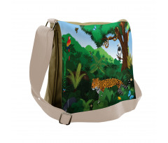 Exotic Birds with Snakes Messenger Bag