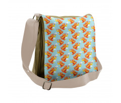 Fire Bird Feathers Messenger Bag