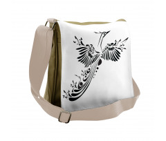 Minimalist Mystic Bird Fly Messenger Bag