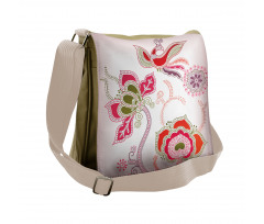 Mystic Bird Eastern Floral Messenger Bag