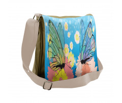 Butterflies on Flowers Messenger Bag