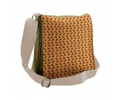 Dichromed Animal Pattern Messenger Bag