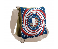 Swirled Stars and USA Messenger Bag