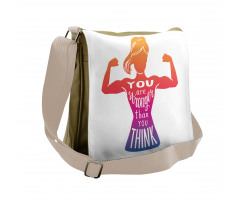 Fitness Strong Woman Messenger Bag