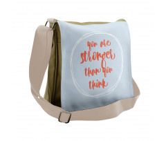 Geometric Circle Wise Words Messenger Bag