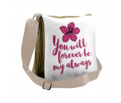 Tropical Blossom Valentines Messenger Bag