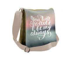 Pastel Tones Romantic Words Messenger Bag