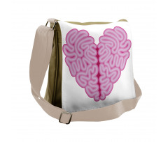 Brain Look Simple Heart Messenger Bag