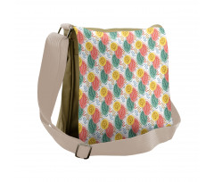 Pastel Botany on Spots Messenger Bag