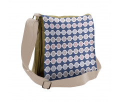 Vintage Disc Shaped Motif Messenger Bag