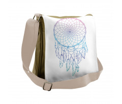 Dreamcatcher Star Feathers Messenger Bag