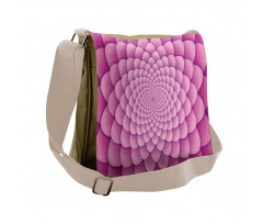 Abstract Spiral Lotus Messenger Bag