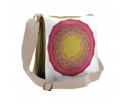 Vivid Abstract Medallion Messenger Bag