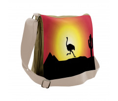 Running Animal Silhouette Messenger Bag