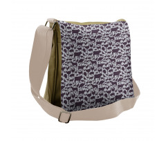 Silhouette Wild Animals Art Messenger Bag