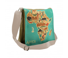 Savannah Map Tribal Messenger Bag