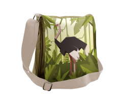 Jungle Animal Fractal Style Messenger Bag