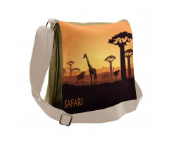 Exotic and Pastoral Sunset Messenger Bag