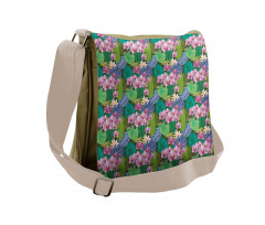 Colorful Aloha Island Motif Messenger Bag