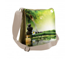 Meditation Stones Bamboo Messenger Bag