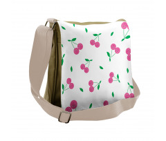 Cherries with Smiling Faces Messenger Bag