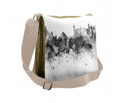 Monochrome Vegas Skyline Messenger Bag