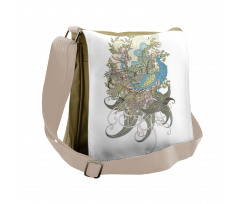 Aquatic Feathers Messenger Bag