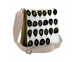 Phoenician Alphabet on Stones Messenger Bag