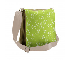 Blooming Flower Silhouettes Messenger Bag