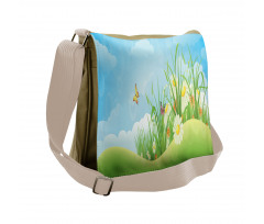 Spring Meadow Hills Cartoon Messenger Bag