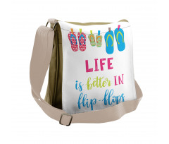 Life is Better in Flip Flops Messenger Bag