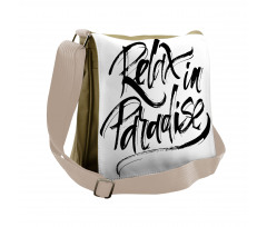 Relax in Paradise Message Messenger Bag