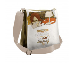 Books Give You Dreams Text Messenger Bag