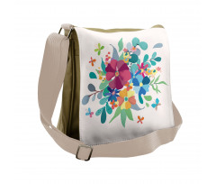 Bouquetnd Butterflies Messenger Bag