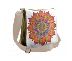 Flourishing Flowers Pattern Messenger Bag